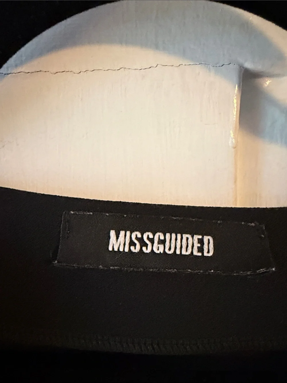 Misguided Classic Black V-Neck Short Sleeve Shift Dress
